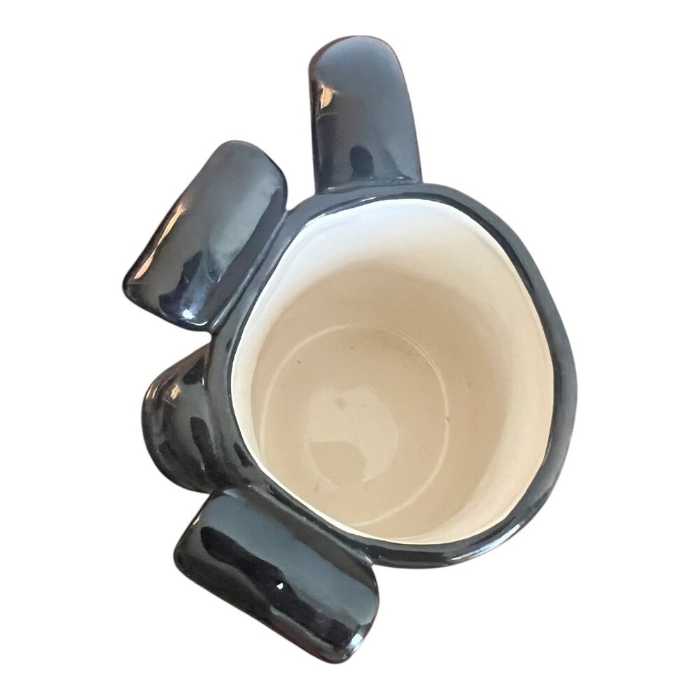 Douglas Russ Berrie Black & Brown 3D Dog Face Ceramic Coffee Mug 5" Tall - Picture 6 of 7